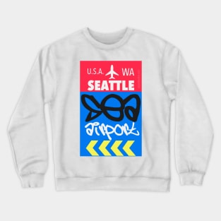 Seattle airport code Crewneck Sweatshirt